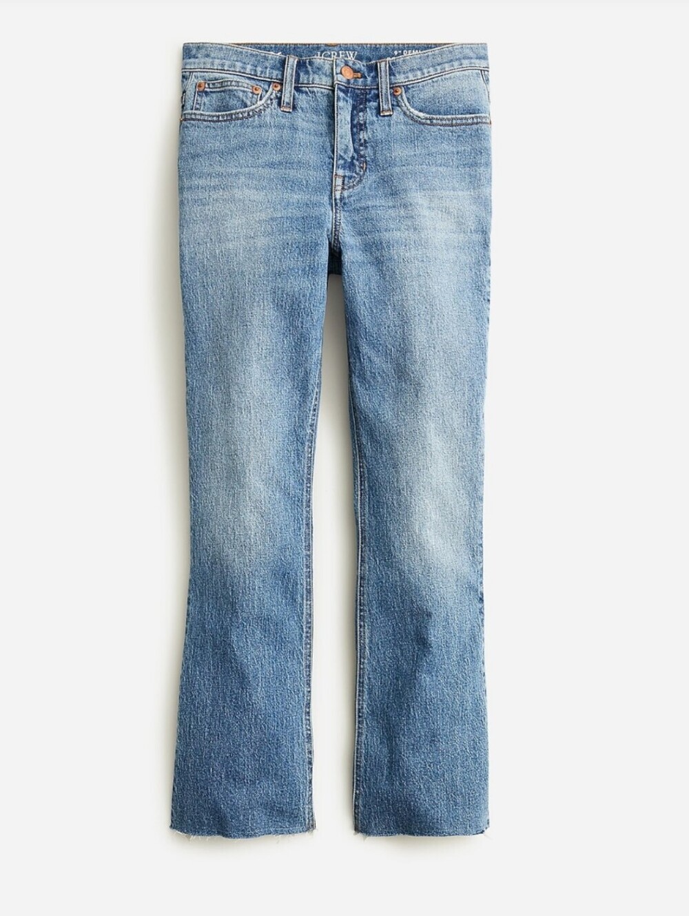 J.Crew Light Wash Slim Demi Bootcut Crop Jeans w/ Raw Edge - Size 29